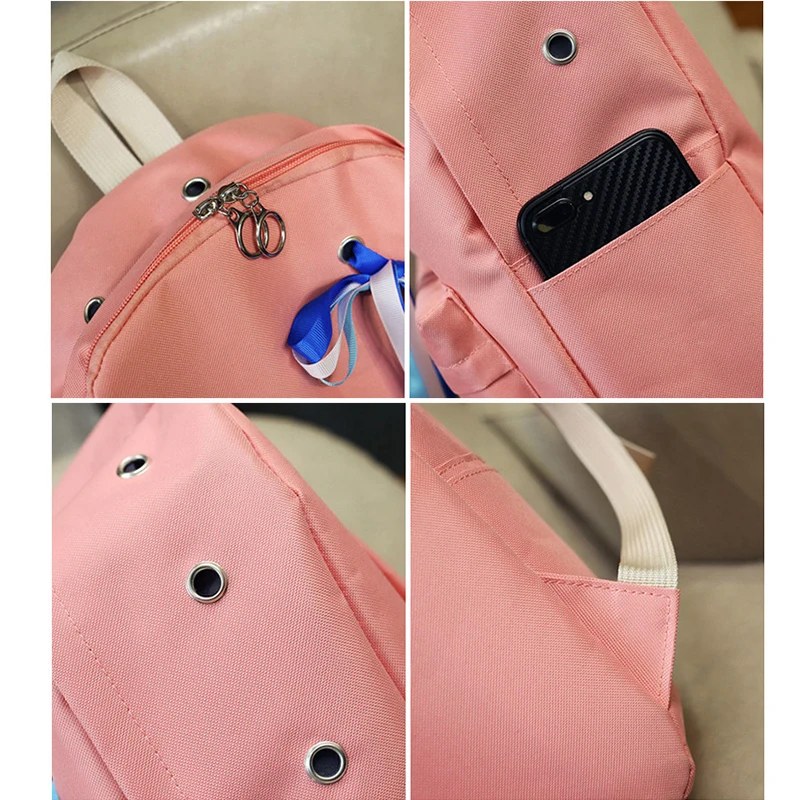 Холщовые рюкзак для женщин розовые Mochilas Mujer 2019 рюкзаки Mochila Escolar Feminina хараджуку