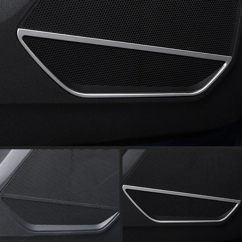 

Fit For Audi Q3 F3 2019 2020 Car Styling Stainless Car Door Loud Speaker Sound Cover Trim 4pcs Auto Accessories