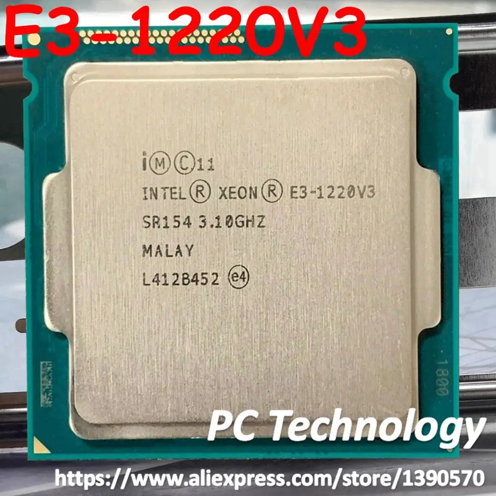 Оригинальный процессор Intel Xeon E3-1220V3 CPU 3 10 ГГц 8M LGA1150 четырехъядерный для