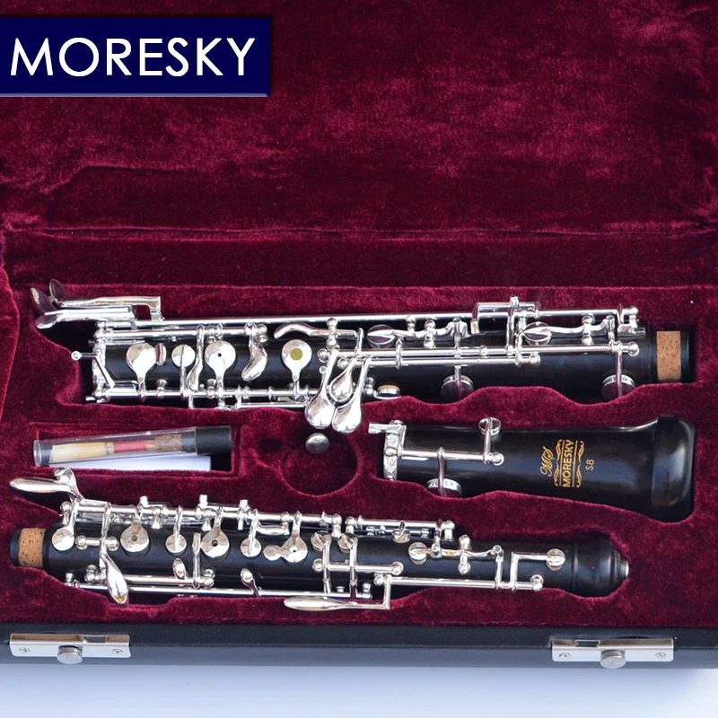 MORESKY Oboe profesional con llave en C de ébano, semiautomático