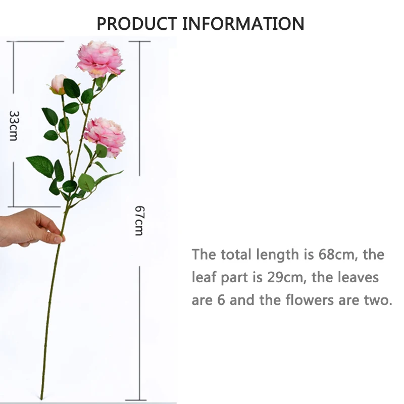 3 пиона в Европейском стиле головки искусственный цветок украшение для свадьбы 1