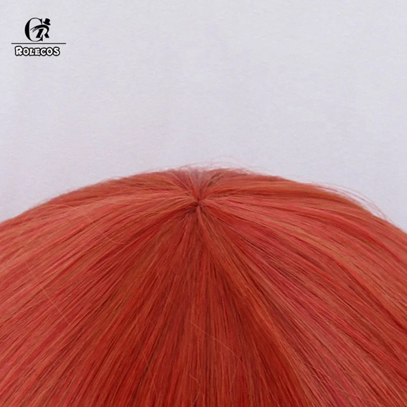 ROLECOS клетки на работе Hataraku Saibou Аниме Косплей головные уборы Erythrocytes AE3803 Косплей волосы оранжевые короткие волосы 25 см