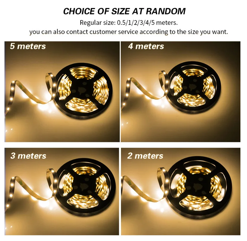 5 В в 50 см 1 м 2 м 3 м 4 м кабель USB мощность светодио дный светодиодные ленты свет лампы SMD5730 Рождество стол Декор лампы клейкие ленты для ТВ