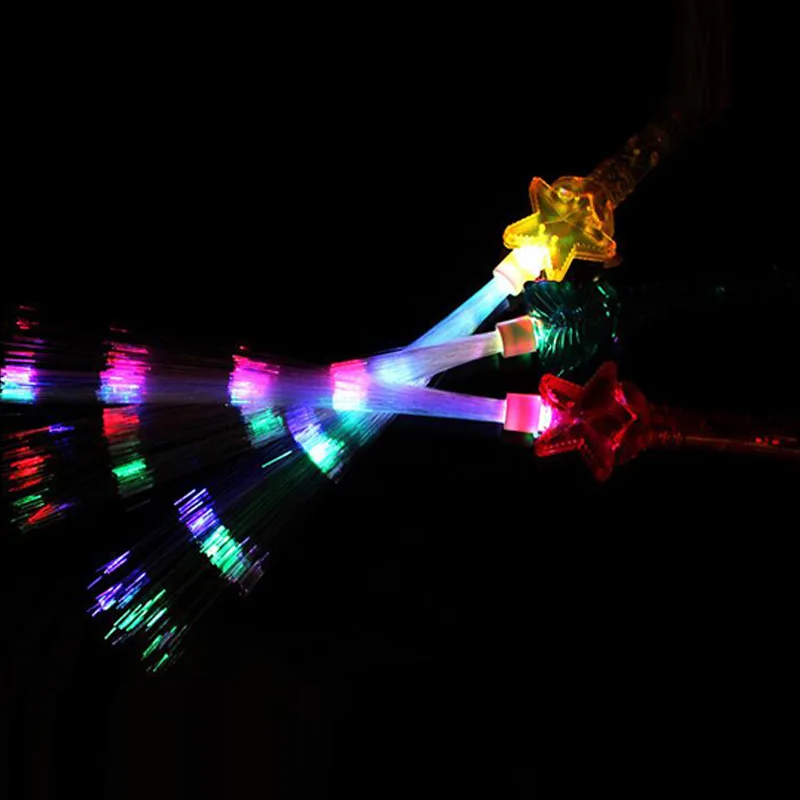 Ledluminouslight upchristmashaloween toy ledconcertparty light stick glow in the dark glow fiber optic sticks for party  (4)