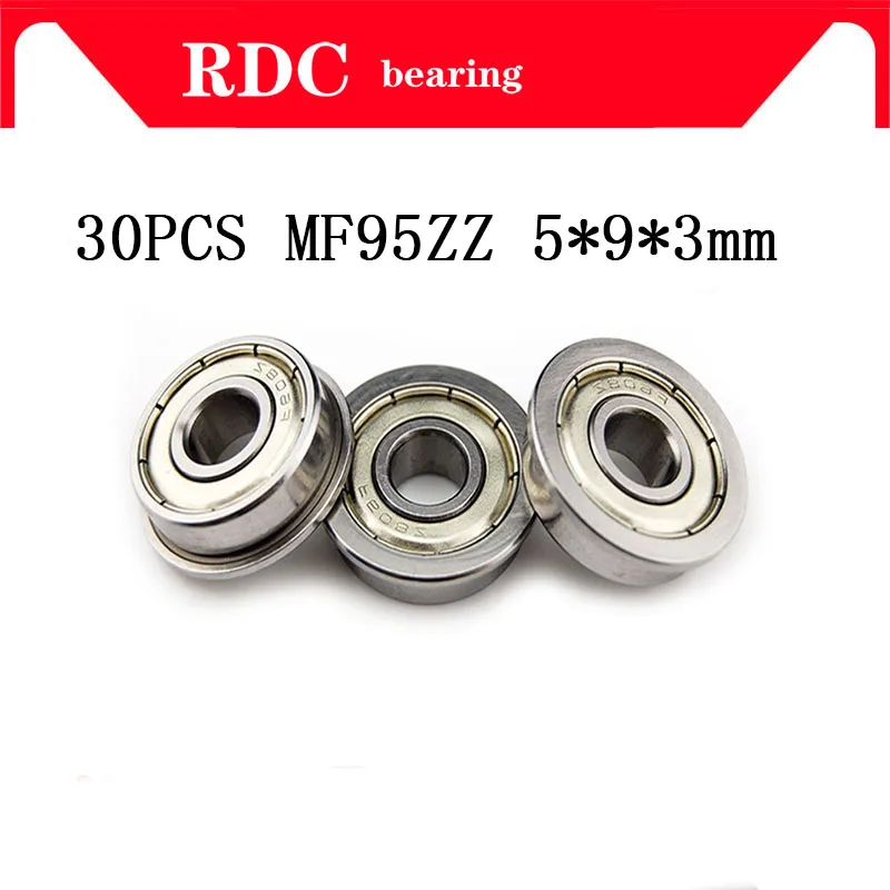 

30 шт./лот ABEC-5 MF95ZZ MF95Z MF95 ZZ LF950ZZ 5x9x3 мм высококачественный стальной экранированный фланец фланцевый подшипник Радиальные шариковые подшипники
