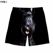FORUDESIGNS/черный шотландский терьер чехол для телефона с принтом мужские летние пляжные шорты модные повседневные короткие штаны для мужчин одежда хип-хоп