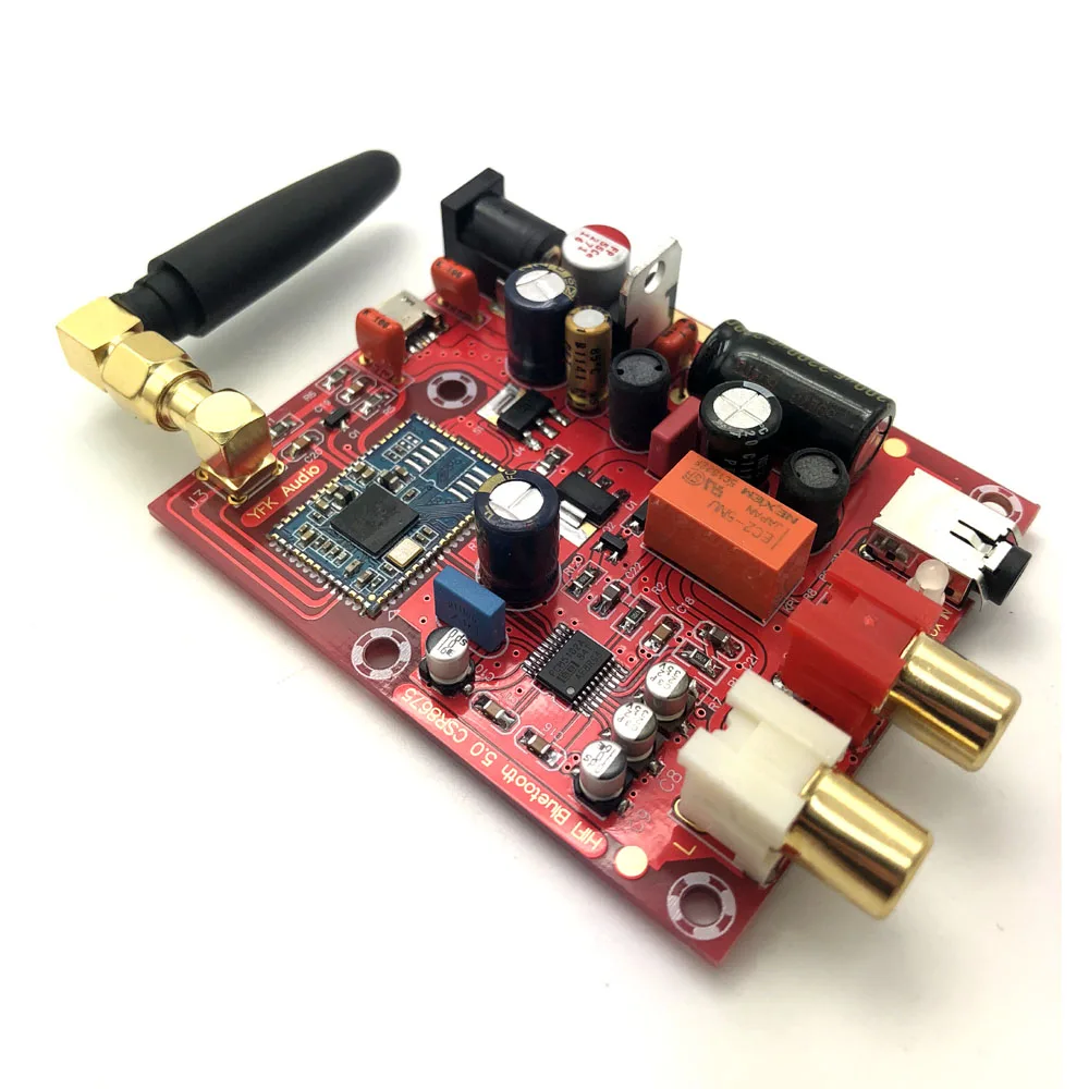 Lusya AUX вход Csr 8675 Беспроводная плата приемника Bluetooth 5 0 PCM5102A APTX HD I2S DAC декодер 24 бит с