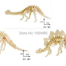 3 шт./лот DIY 3D Деревянный Паззлы Динозавров Модель собрать Наборы образования Игрушечные лошадки для детей и взрослых