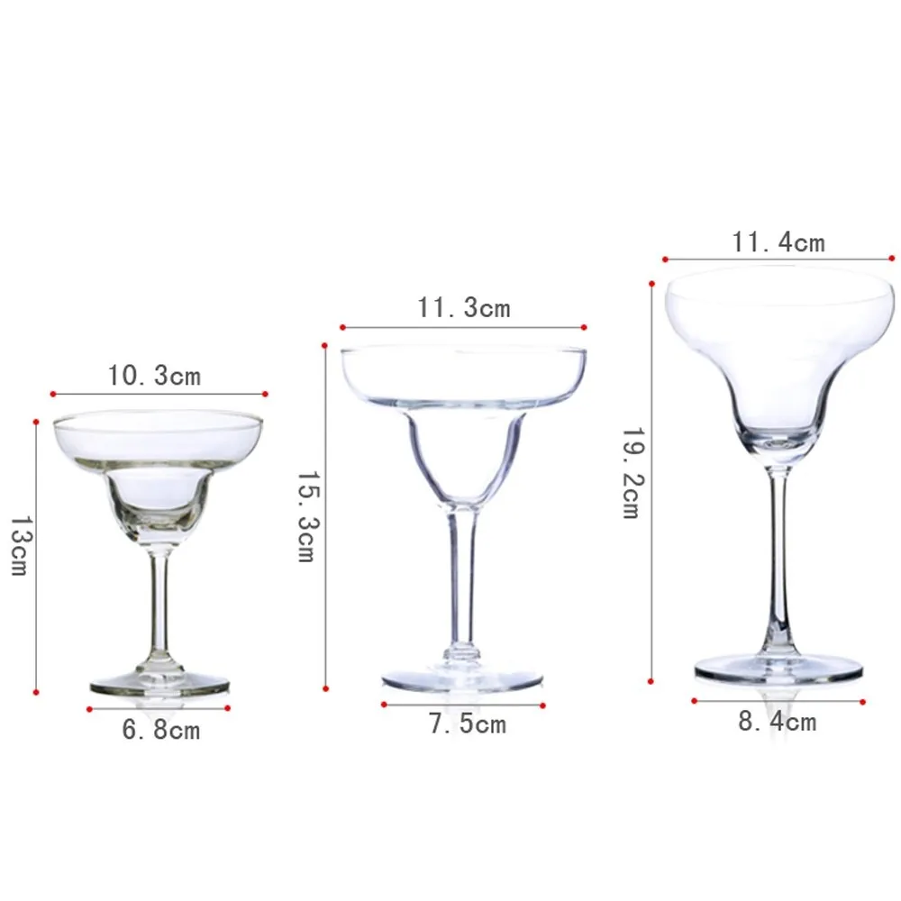 Margarita Glass Dimensions Drawings