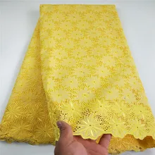 Высококачественная хлопчатобумажная кружевная ткань новейший дизайн швейцарская вуаль с камнями швейцарская вуаль кружева для платья CHYP10