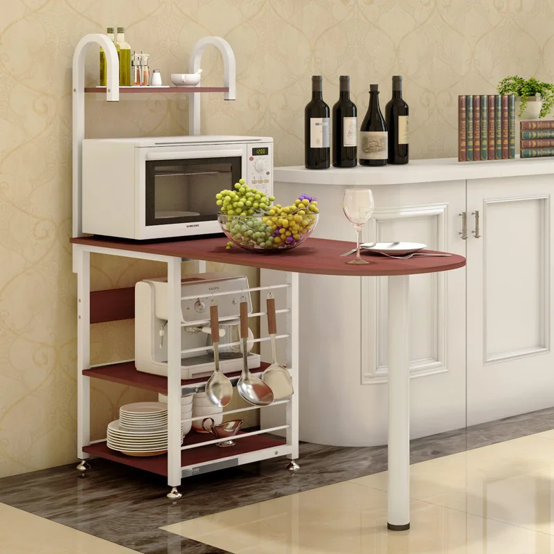 Lk636 Creative Microwave Oven Rack Multifunctional Storage Shelf Lk636 Creative Microwave Oven Rack Multifunctional Storage Shelf Wood Dining Table Dinnerware Organizer Kitchen Furniture In Frames From