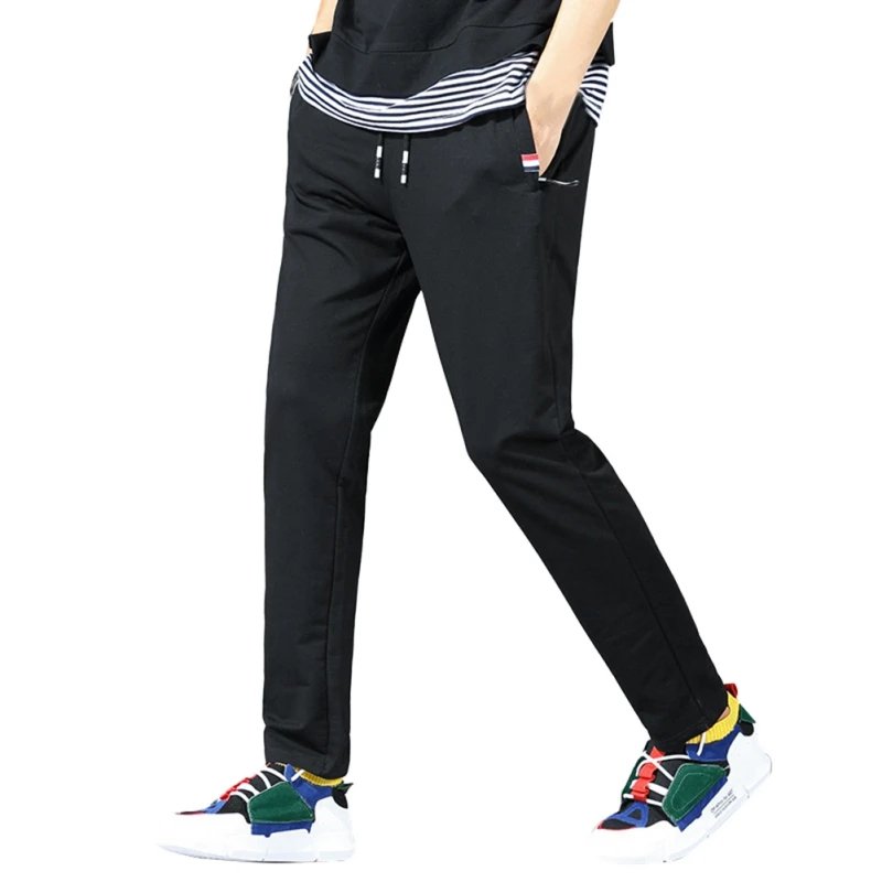 

2018 Autumn New Pockets Solid Mens Joggers Sporty Winter Cotton Pants Men Straight Pants Sweatpants Men Casual Long Pants