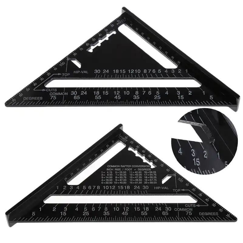 Aluminun Alloy Triangle Ruler Angle 90 Degrees Protractor 7 Inch Metric Trammel Tools Speed Square Roofing Woodworking Tools Square Tool Tool Tooltools Inch Aliexpress