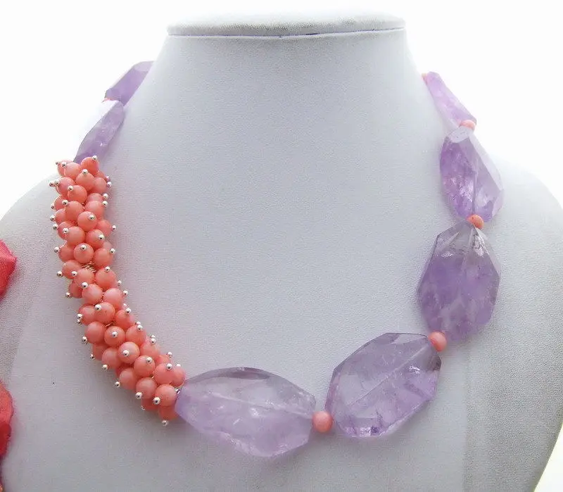 

pink purple Coral Necklace