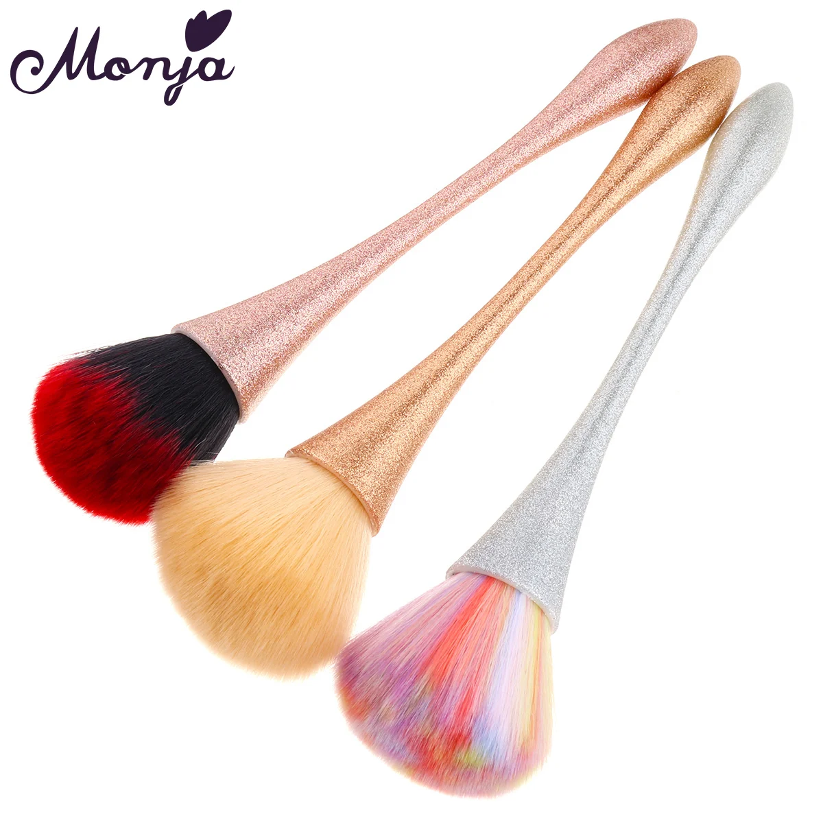 

Monja Nail Art Matt Handle Manicure Pedicure Dust Cleaner Cleaning Brush Soft Acrylic UV Gel Powder Remover Brush Beauty Tool