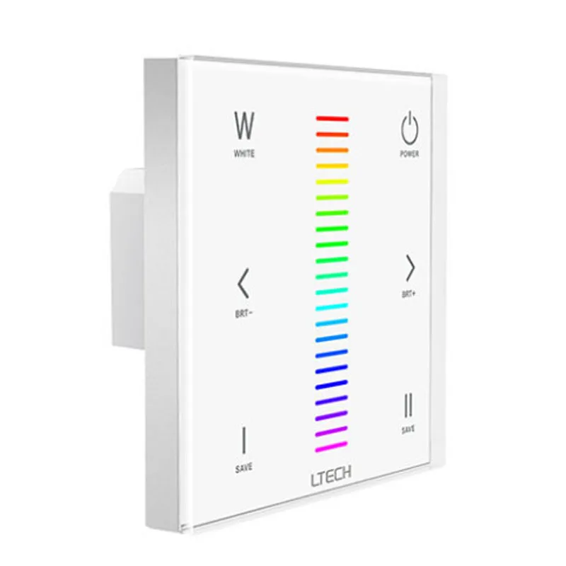 

Ltech Wall Mount EX4 Led RGBW Controller Touch Panel RGB RGBW Controller 2.4G RF DMX512 F4 Remote F4-5A/F4-3A Receiver