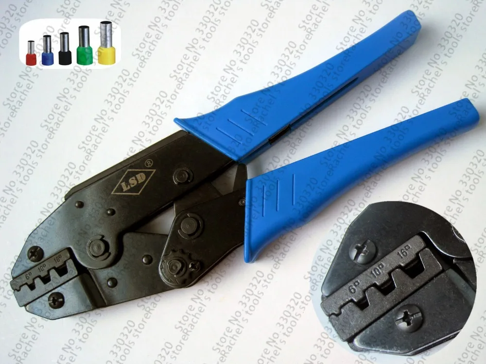 LS-16WF crimping pliers for cable end sleeves 6-16mm2 1