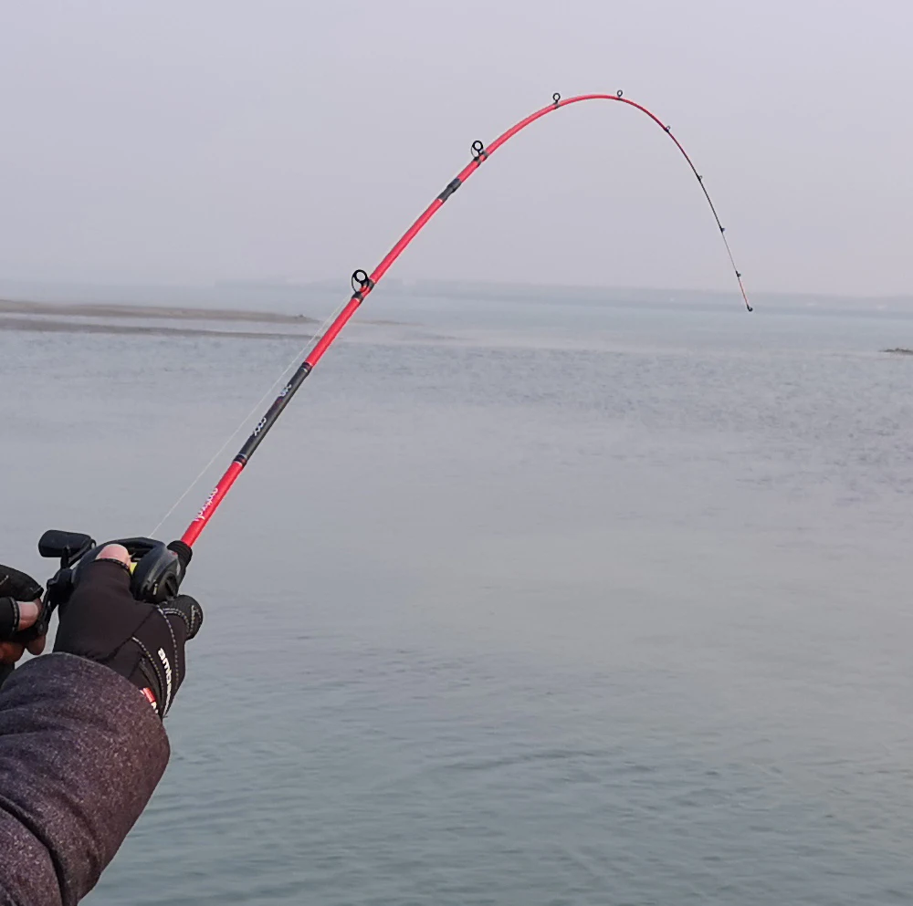 New Solo Pro 198 2 Sections 3-22g Lure Weight Carbon Casting Spinning Lure Fishing Rod Solid Tip, Ultralight Red Rock Rod  (10)