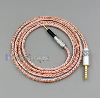 

LN006245 3.5mm 2.5mm 4.4mm 16 Cores Pure Silver Plated Headphone Cable For Sennheiser HD6 HD7 HD8 MIX DJ HD595