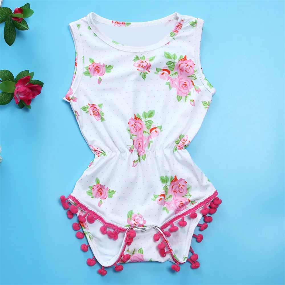 

0-2 Years Girl Sleeveless Jumpsuits Toddler Baby Rompers 2019 Infant Girls Clothes Summer New Born Baby romper Kid Playsuits