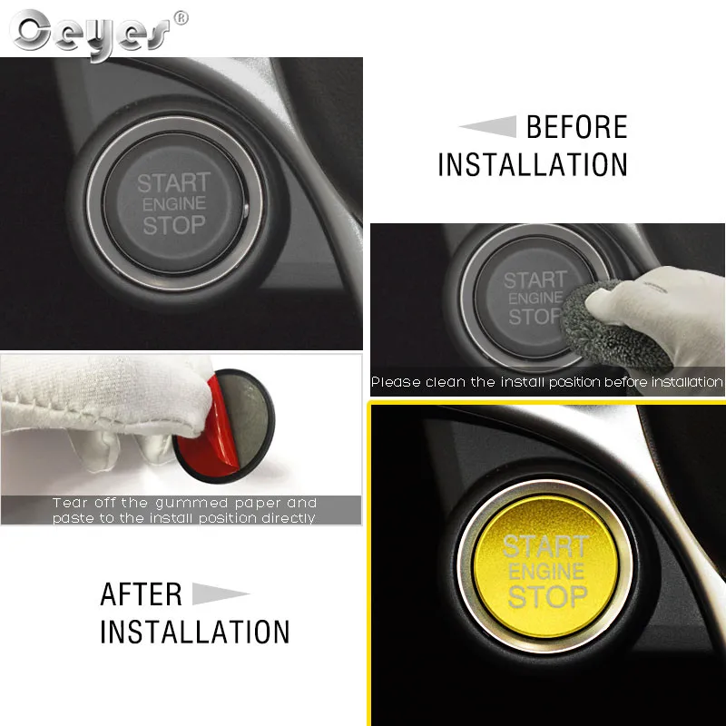 Car Start Engine Button Key Ring for ALFA ROMEO (8)