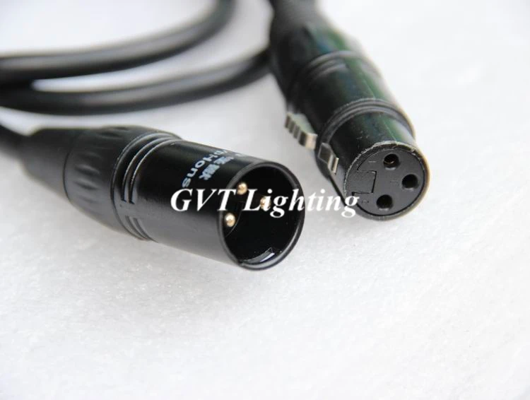  10pcs/lot 1 Meter length 3-pin signal connection DMX cable for stage light stage lights accessories