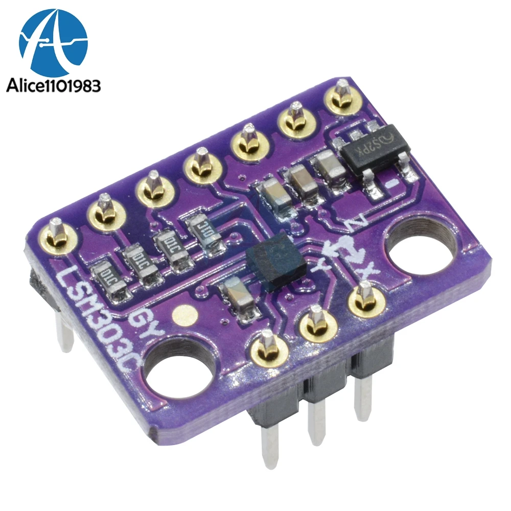 3 оси трехосевой три оси LSM303C LIS3MDL 6DOF магнитометр акселерометр магнитного Сенсор Diy Kit Электронная Модуль платы блока программного управления