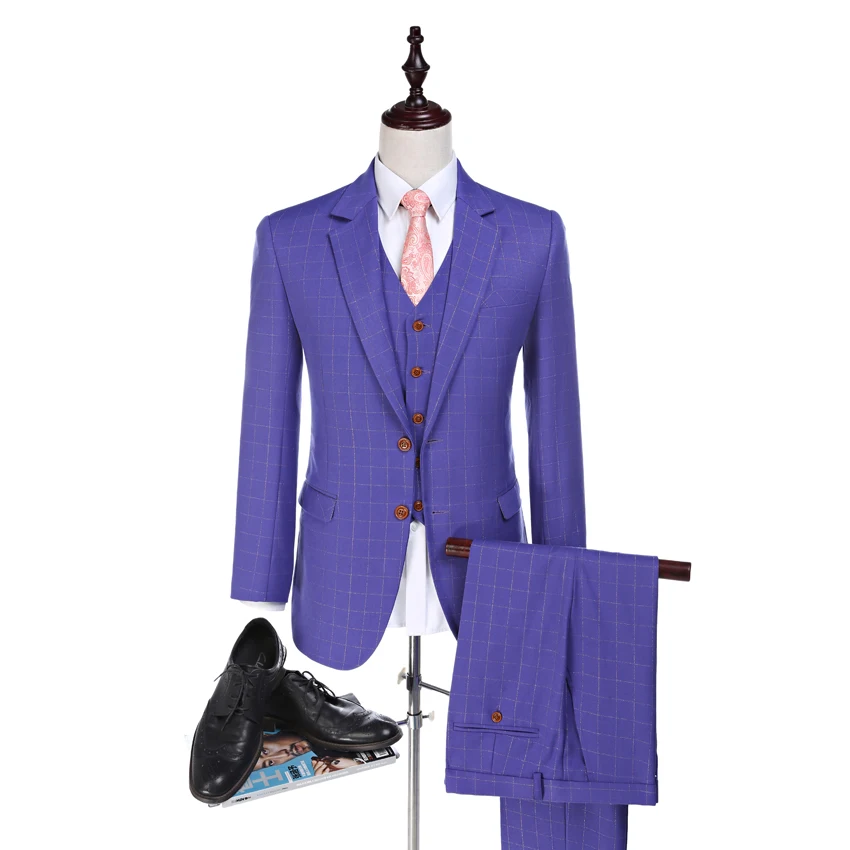 Wedding Suits Formal Slim fit Lavender Suits For Men Groom Tuxedos