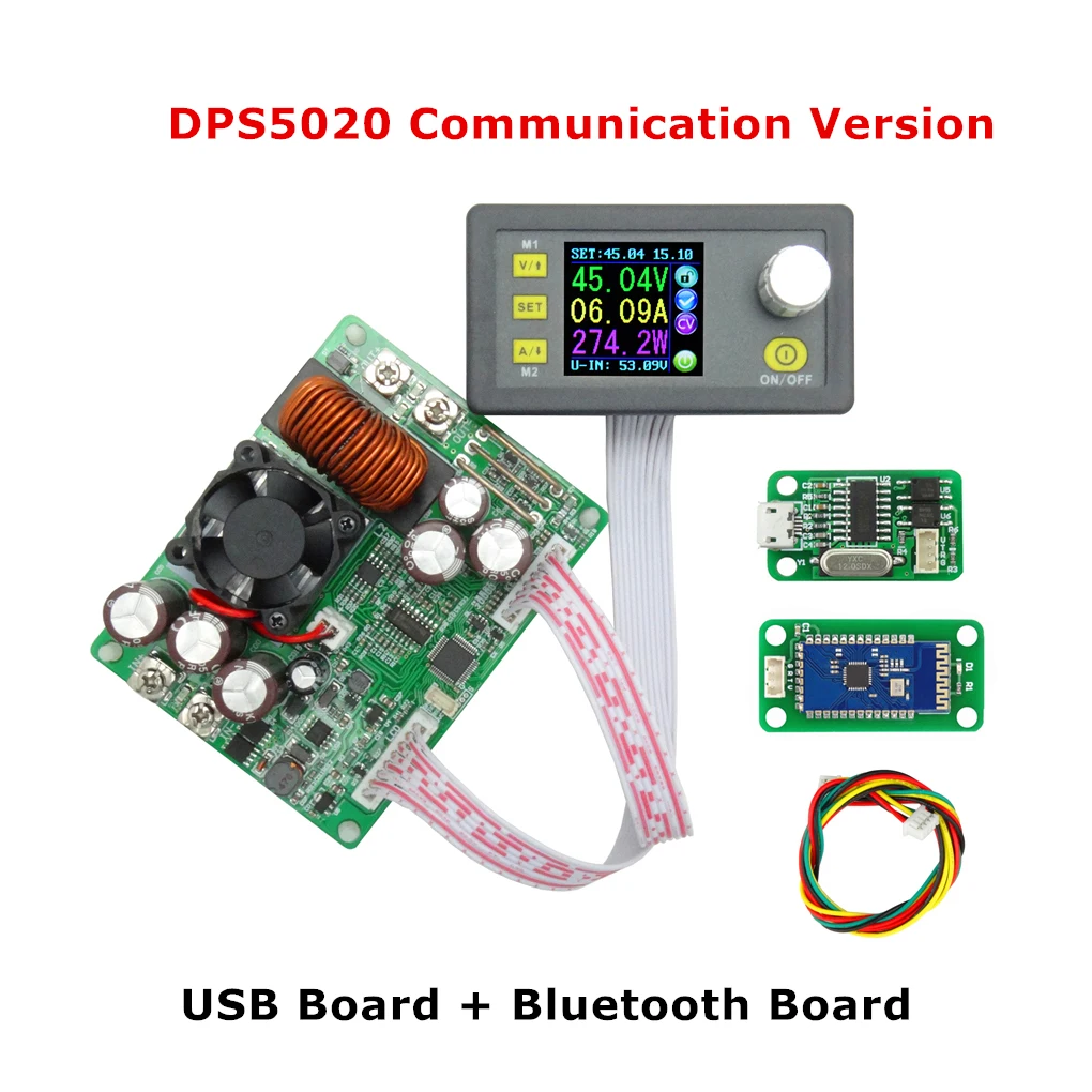 

USB Bluetooth Communication Constant Voltage Current Step-down Digital Power Supply Buck Voltage Converter LCD Voltmeter