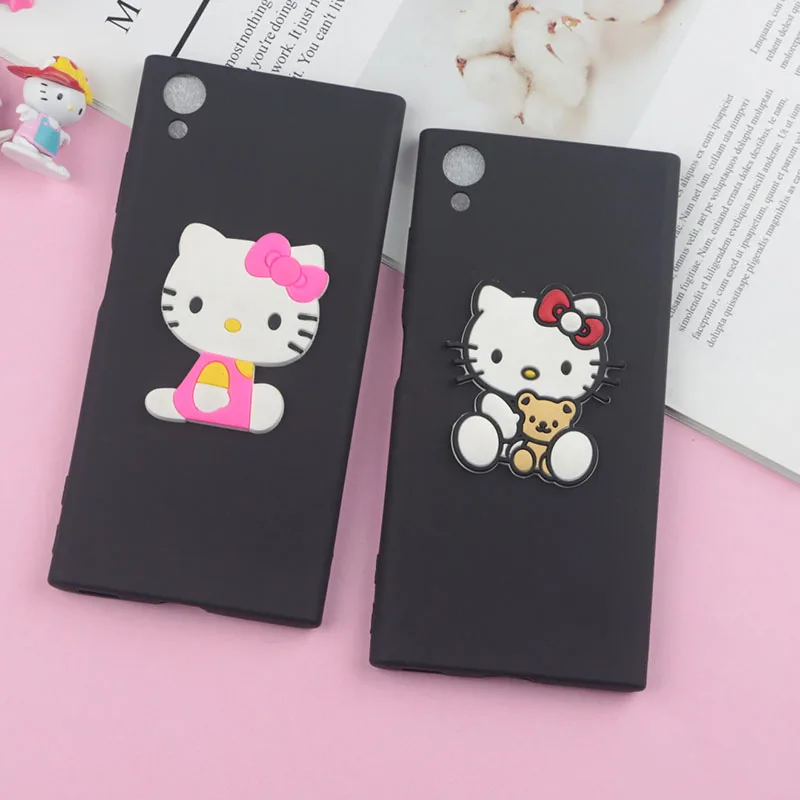 

Lovely Hello Kitty Cat Case for Sony Xperia XA3 XA1 Ultra L1 L2 X XA XA1 XA2 Compact XZ XZ1 XZ2 XZ3 E5 Soft Cartoon Phone Cover