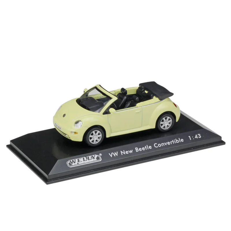 1:43 Welly Benz VW Audi Volvo Alfa стенд с Чехол литая модель автомобиля - Цвет: VW New Beetle