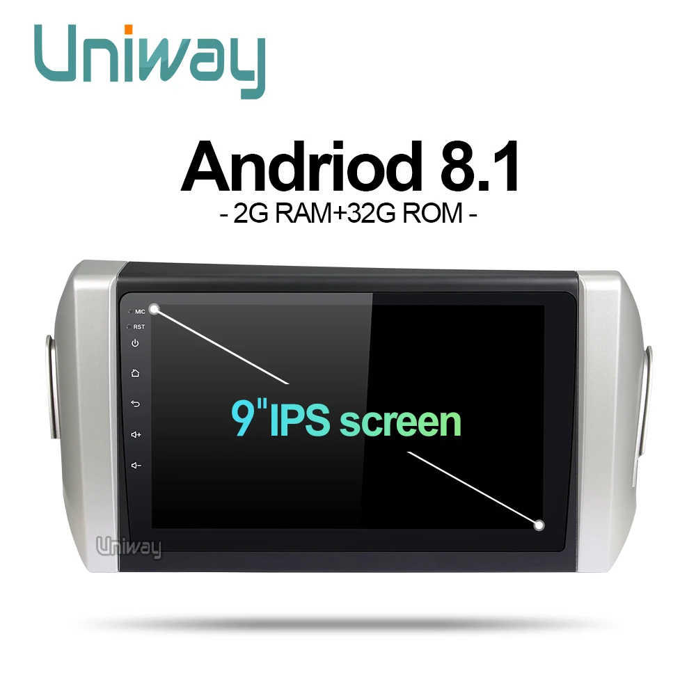 

Uniway Android 8.1 Car DVD Player for toyota innova Octa Core Car DVD GPS Navigation palyer car stereo Car DVD Multimedia