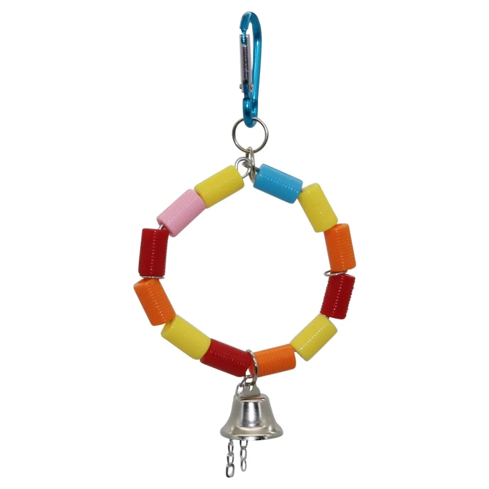 Balancing bird toy Parrot Swing Metal Ring Bird toys bell Parrot toys swing Parakeet bird Cage accessories