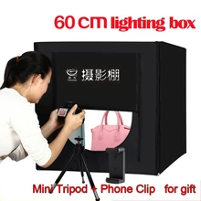 Free Shipping Photography Equipment Folding Mini LED Light Box 60cm Softbox for Photo Studio Accessories Free Shipping Photography Equipment Folding Mini LED Light Box 60cm Softbox for Photo Studio Accessories