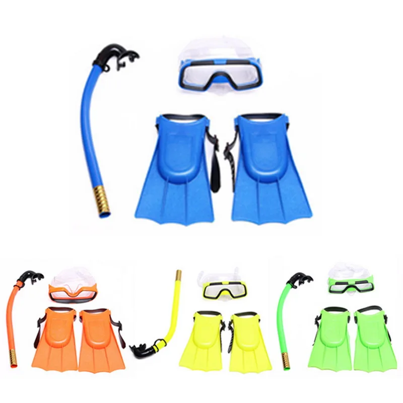 Loozykit niño máscara de buceo gafas de tres piezas traje de natación snorkel traje de deportes de agua natación equipo de buceo