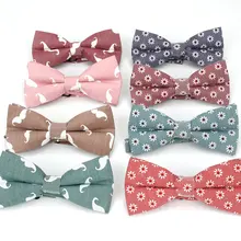 Nuevo estilo, corbata de moño Vintage con estampado de bigote para hombre, corbatas casuales con flores para el cuello, accesorios de boda, corbatas y mariposas