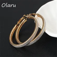 Olaru, модные богемные круглые матовые Металлические Вращающиеся Серьги-гвоздики, Модные Этнические недорогой обруч, женские серьги, Brincos Bijoux Femme