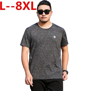 

Plus size 8XL 6XL Men T Shirts Summer Sports Running Top Tees Mens Clothing Short Sleeve Casual O Neck Fitness Tshirt Sportwear