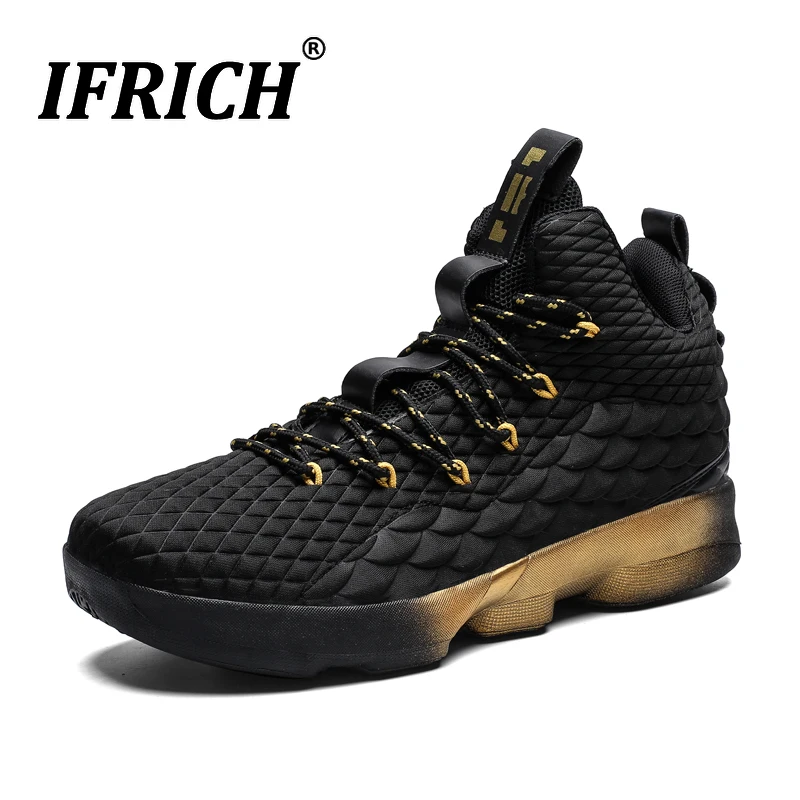 

Basketball Shoes Men Ifrich 2019 Spring Autumn Sneakers Breathable Mesh Athletic Shoes Non Slip Damping Basketball Boots Man