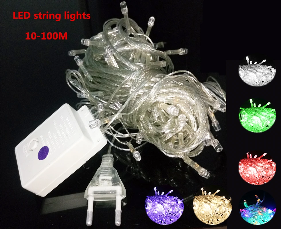 

Christmas string lights 10M 20M 30M 50M 100M 110V / 220V LED String lights 7 color LED Christmas Fairy Party Deco String lights