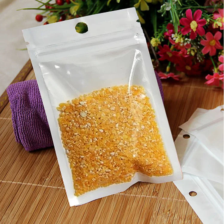 100pcs White / Clear Self Seal Zipper Plastic Packaging Pouches Bag Ziplock  Zip Lock Storage Bag Retail Package With Hang Hole - Storage Bags -  AliExpress