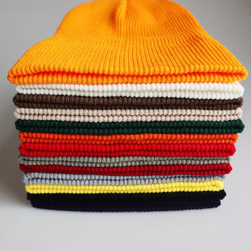 

2019 New Women Beanie Cap Hat Adult Unisex Knitted Beanies Skuilles Hats Solid Color Crochet Skull Face Mask Dad Autumn Winter