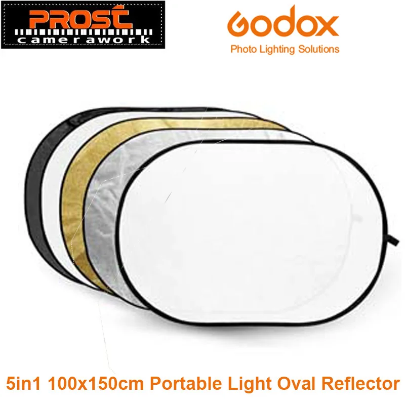 Special Offer for  Godox 5 in 1 Multi Photo Collapsible Light Reflector Oval 100 x 150cm/40 x 60 inch for Photography 