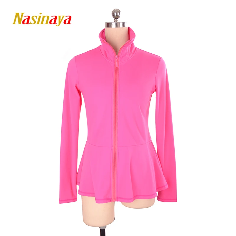 

Customized Figure Skating Jacket Zippered Tops for Girl Women Training Competition Patinaje Ice Skating Warm Fleece Gymnastic 36