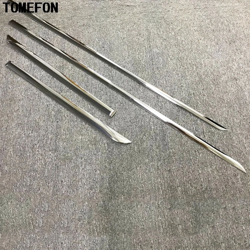 TOMEFON ABS Chrome Car Side Door Body Molding Plate Cover Sticker Glossy Silver Auto Accessories Trim 4Pcs For Toyota Camry 2018 TOMEFON ABS Chrome Car Side Door Body Molding Plate Cover Sticker Glossy Silver Auto Accessories Trim 4Pcs For Toyota Camry 2018