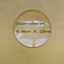 10 шт. PMMA двойной выпуклый biconvex объектив диаметр 40 мм фокусное расстояние 120 мм