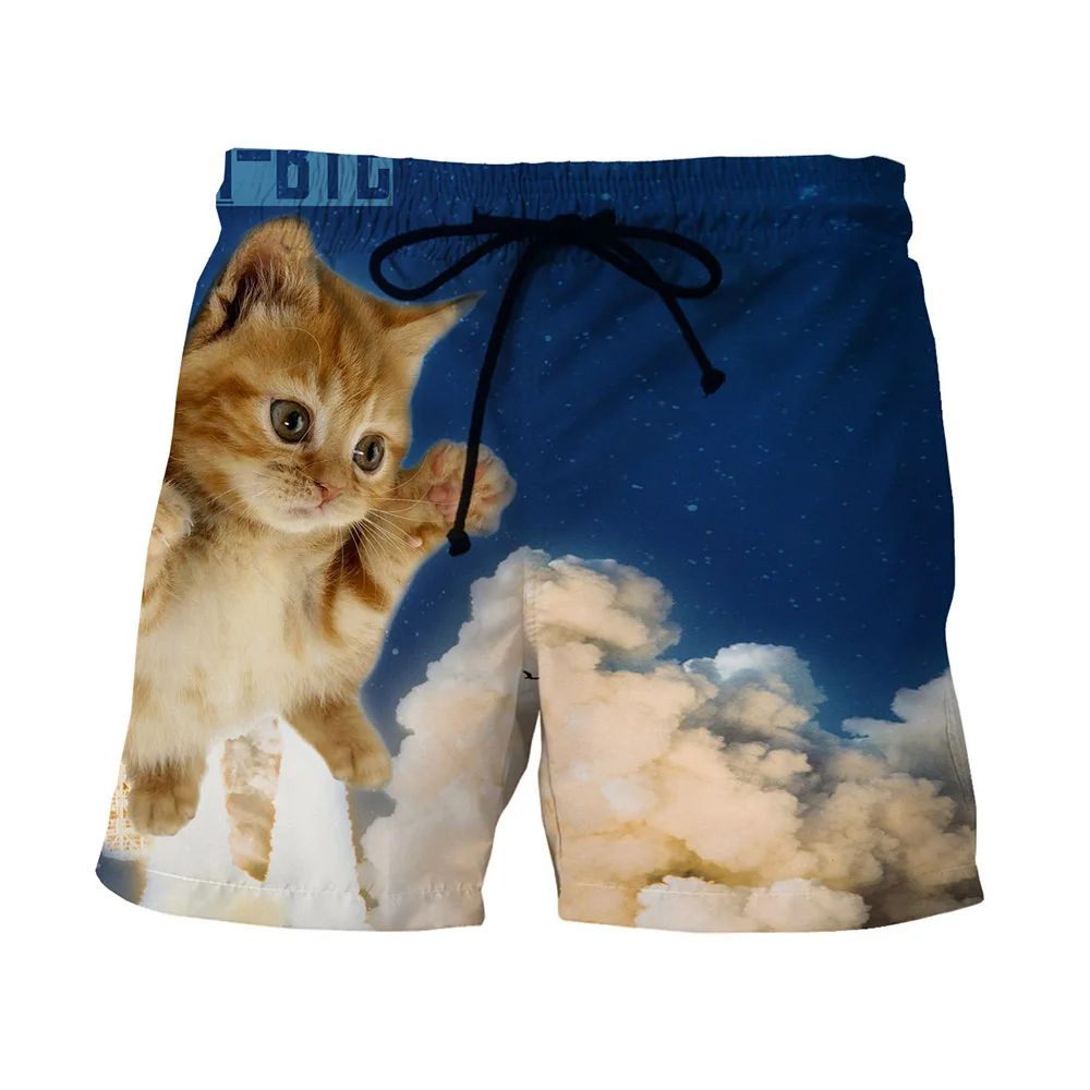 Облако Cat 3D Boardshort Для мужчин плюс Размеры удобные sleepshorts Для мужчин S Фитнес купальник Повседневное спортивный костюм купальники мужской