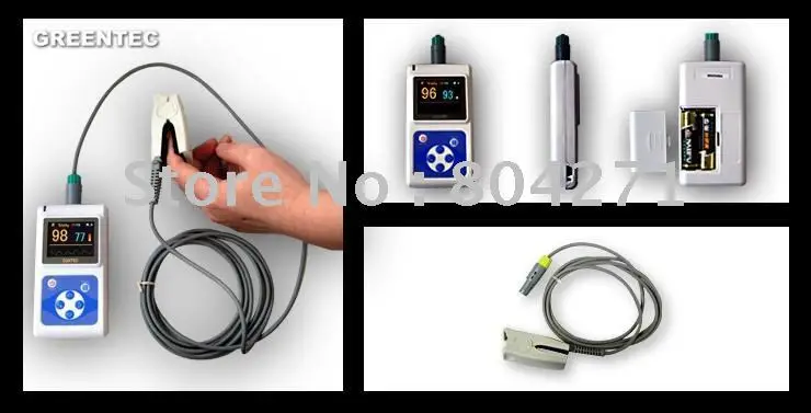 

Oximetro de dedoFast EMS Free Shipping Oximeter color display with software and spo2 probe CMS 60D Handheld