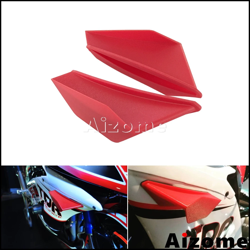 Мотоцикл Winglet аэродинамический красный комплект крыла Спойлер для Yamaha Suzuki Kawasaki Honda Nmax Aerox 155 PCX Vario CBR скутер