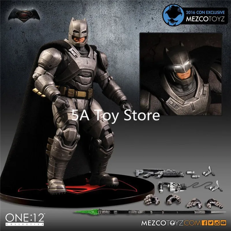 Mezco Marvel Super Hero Бэтмен Ver один: 12 Collective BJD фигура игрушки 16 см относящийся к сети окне